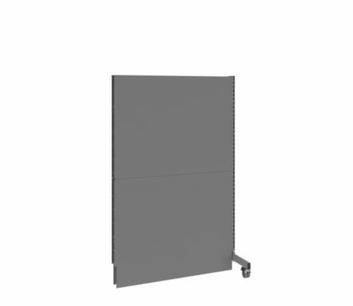 cloison acoustique démontable Mobil élément d'extension, hauteur x largeur 2000 x 1250 mm, paroi RAL7037 gris poussière