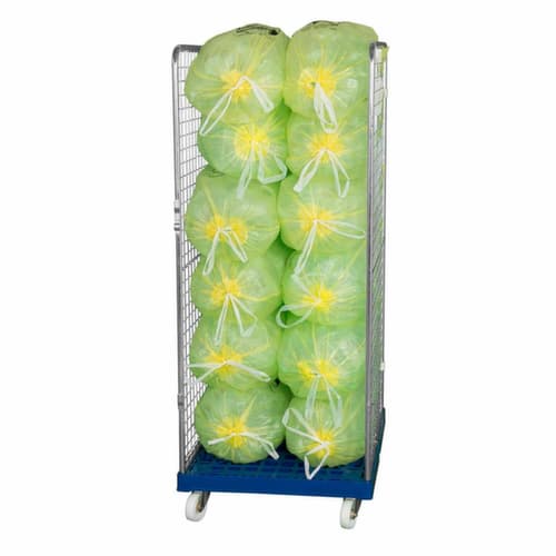 Bac sur roulettes rolltainer® ADB avec 3 parois et plateforme en plastique, force 500 kg, longueur x largeur 815 x 724 mm