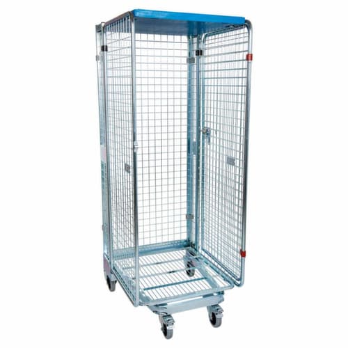 Bac sur roulettes de sécurité emboîtable nestainer®, force 500 kg, longueur x largeur 880 x 725 mm
