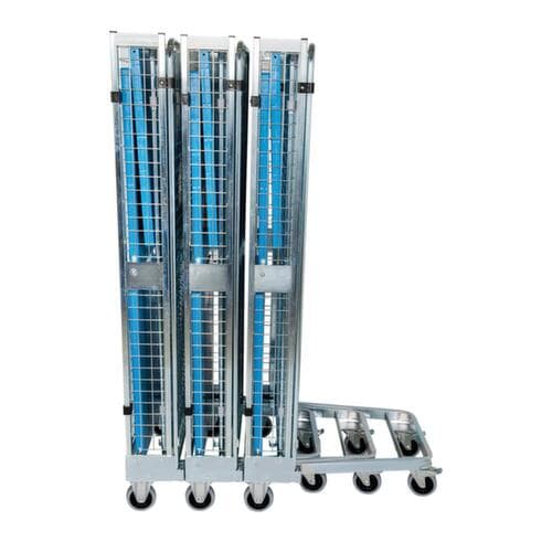 Bac sur roulettes de sécurité emboîtable nestainer®, force 500 kg, longueur x largeur 880 x 725 mm