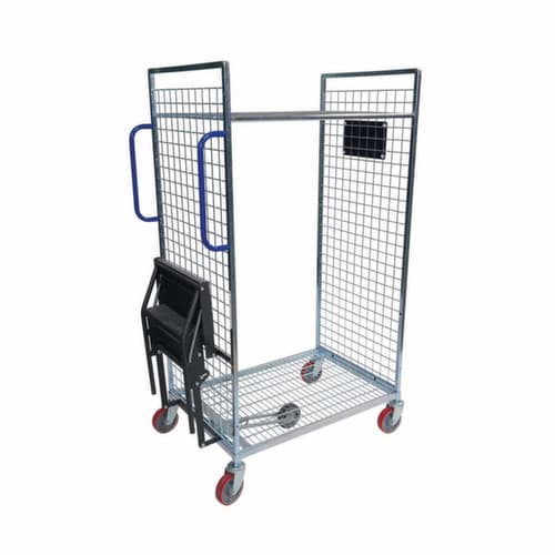 Chariot d'entrepôt, force 100 kg, 2 plateaux