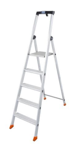 Krause escabeau industriel MONTO® Solido® avec estrade à profilé convexe, 5 marches profilées