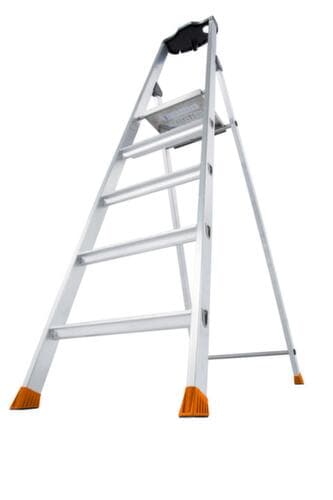 Krause escabeau industriel MONTO® Solido® avec estrade à profilé convexe, 5 marches profilées