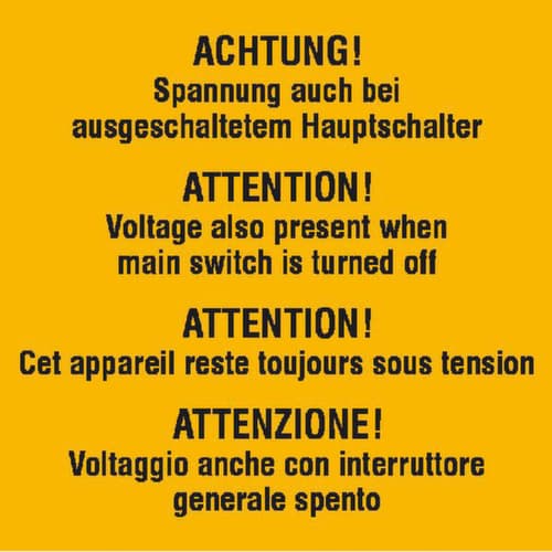 panneau d’avertissement additionnel