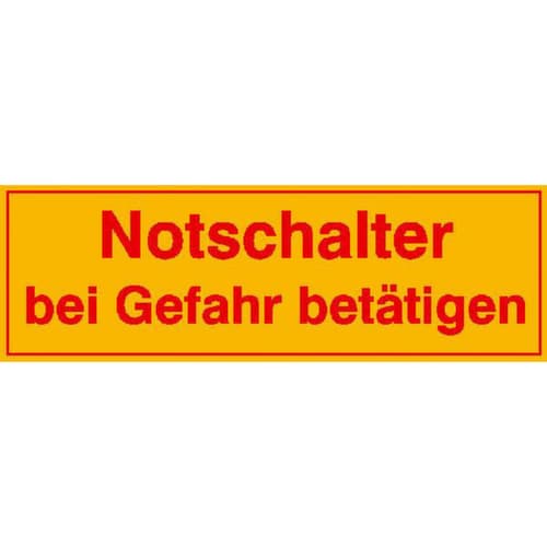 Étiquettes de signalisation SafetyMarking®, « Activer l'interrupteur d'urgence en cas de danger »
