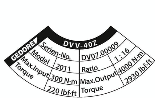 DVV-40Z Multiplicateur de couple DREMOPLUS ALU 4000 Nm