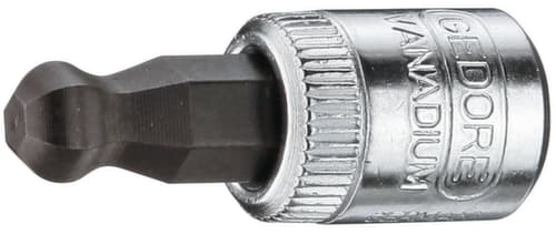 IN 20 K 6 Embout de tournevis 1/4" à tête sphérique 6 pans creux 6 mm