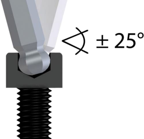 42 KEL 2 Tournevis coudé XL tête sphérique 6 pans creux 2 mm