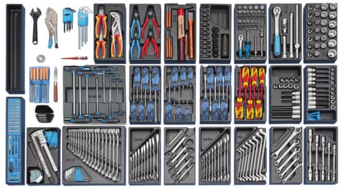 GEDORE 1500 ES-03-2004 Assortiment d'outils dans un chariot à outils