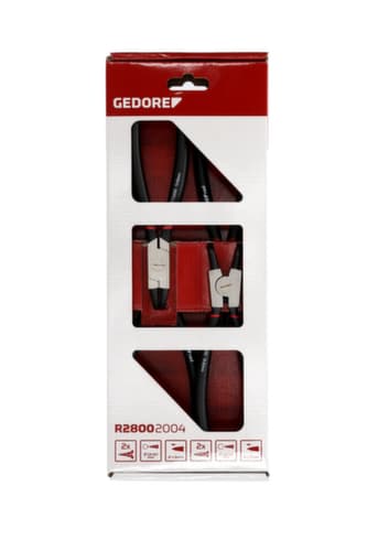 GEDORE R28002004 Jeu de pinces à circlips droites + coudées 90° 4 pièces