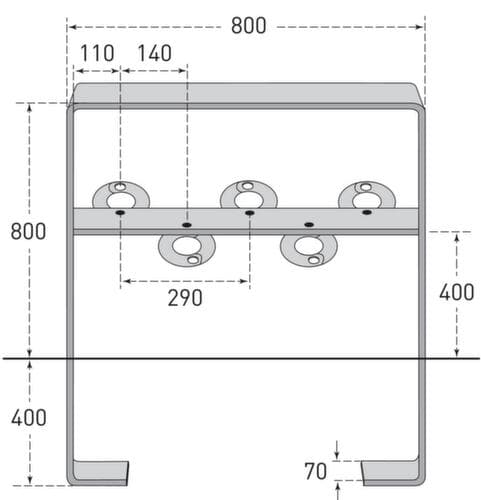 Moravia Arceau pour cycles CITY GILA en acier plat