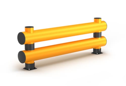 a.m.p.e.r.e. Barrière de protection anticollision Rack Mammut®, planche double, longueur 10000 mm
