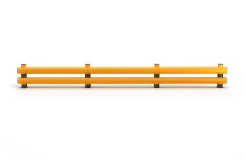 a.m.p.e.r.e. Barrière de protection anticollision Rack Mammut®, planche double, longueur 6000 mm