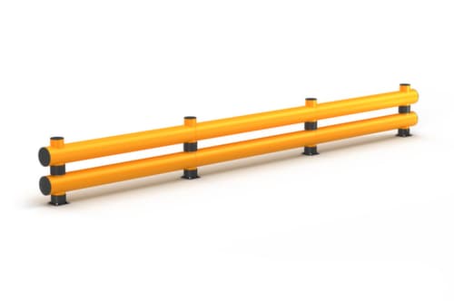 a.m.p.e.r.e. Barrière de protection anticollision Rack Mammut®, planche double, longueur 6000 mm