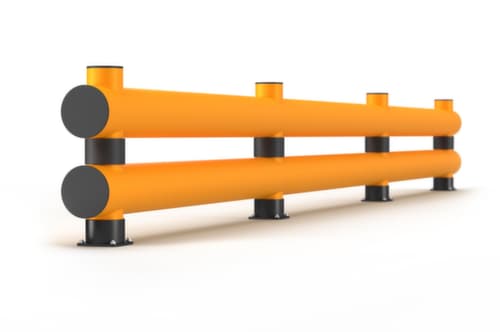 a.m.p.e.r.e. Barrière de protection anticollision Rack Mammut®, planche double, longueur 6000 mm