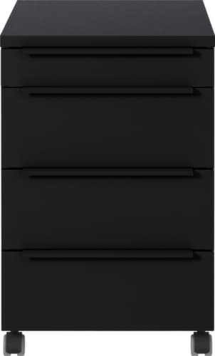 Caisson mobile GW-MAILAND 4377, 3 tiroir(s), noir/noir