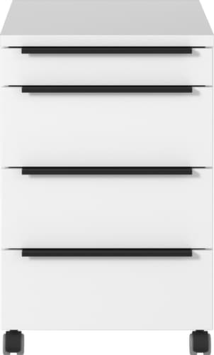 Caisson mobile GW-MAILAND 4377, 3 tiroir(s), blanc/blanc