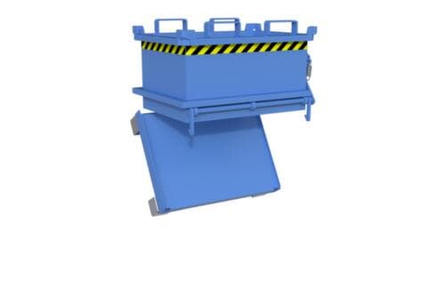 Bauer Mini-benne à fond ouvrant MSB 150 en RAL 5012 bleu clair