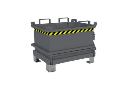 Bauer Mini-benne à fond ouvrant MSB 150 en RAL7005 gris souris