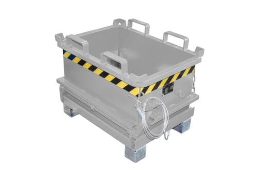 Bauer Mini-benne à fond ouvrant MSB 150 en RAL7005 gris souris