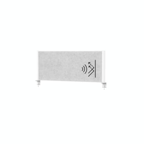 MAUL Cloison de table MAULconnecto, hauteur x largeur 515 x 1200 mm, paroi gris clair
