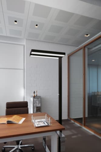 MAUL Lampadaire à DEL MAULjuvis avec capteur de mouvement et de lumière, lumière blanc neutre, noir