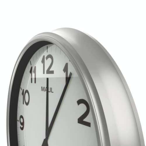 MAUL Horloge murale radio MAULride, avec chiffres arabes et traits, Ø 610 mm