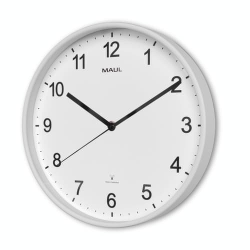 MAUL Horloge murale radio-pilotée MAULsprint avec chiffres arabes, avec chiffres arabes et traits, Ø 305 mm