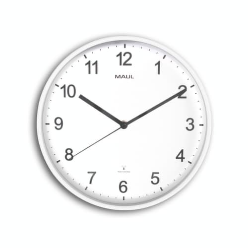 MAUL Horloge murale radio-pilotée MAULsprint avec chiffres arabes, avec chiffres arabes et traits, Ø 305 mm
