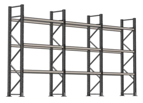 SCHULTE Rayonnage à palettes pour 24 palettes, largeur 5965 mm, 4 niveaux de stockage