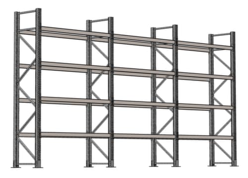 SCHULTE Rayonnage à palettes pour 45 palettes, largeur 8590 mm, 5 niveaux de stockage