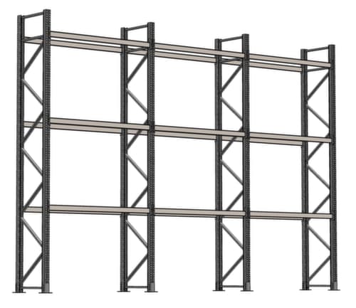 SCHULTE Rayonnage à palettes pour 24 palettes, largeur 5965 mm, 4 niveaux de stockage