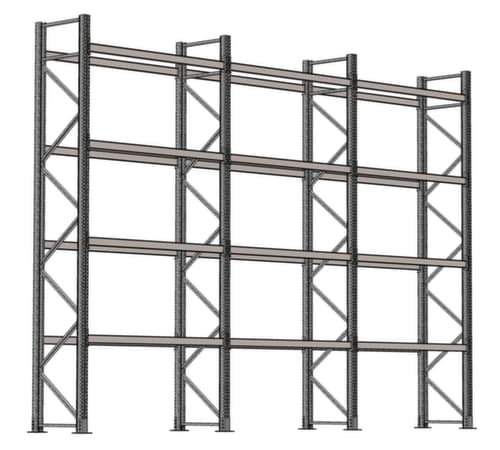 SCHULTE Rayonnage à palettes pour 30 palettes, largeur 5965 mm, 5 niveaux de stockage