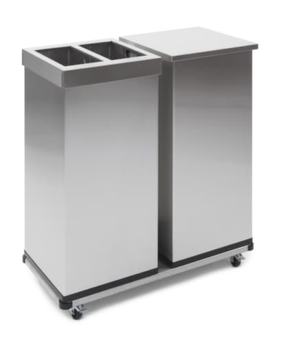Collecteur de recyclage Carro Mix avec seau intérieur, 2 x 52,5 l