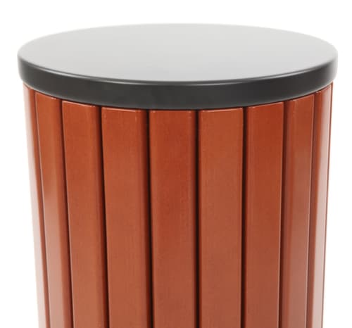 Poubelle pour l'extérieur, 33 l, aspect bois