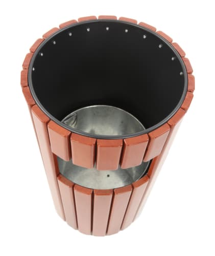Poubelle pour l'extérieur, 33 l, aspect bois