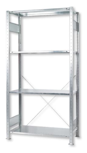 SCHULTE rayonnage à tablettes neutre en carbone Green, hauteur x largeur x profondeur 2000 x 1000 x 600 mm, 4 tablettes