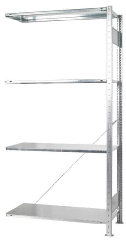 SCHULTE rayonnage à tablettes neutre en carbone Green, hauteur x largeur x profondeur 2000 x 1000 x 600 mm, 4 tablettes