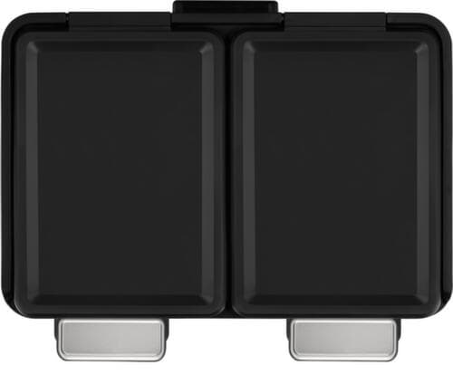 Poubelle à pédale EKO avec revêtement résistant aux traces de doigts, 2 x 10 l