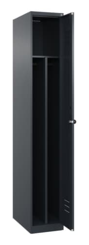 C+P Armoire vestiaire Classic Plus pour une séparation en noir et blanc, largeur de compartiment 300 mm