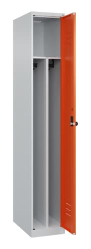 C+P Armoire vestiaire Classic Plus pour une séparation en noir et blanc, largeur de compartiment 300 mm
