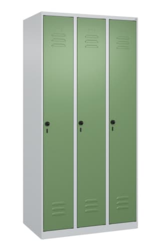 C+P Armoire vestiaire Classic Plus à 3 compartiments, largeur de compartiment 300 mm
