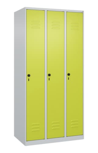 C+P Armoire vestiaire Classic Plus à 3 compartiments, largeur de compartiment 300 mm