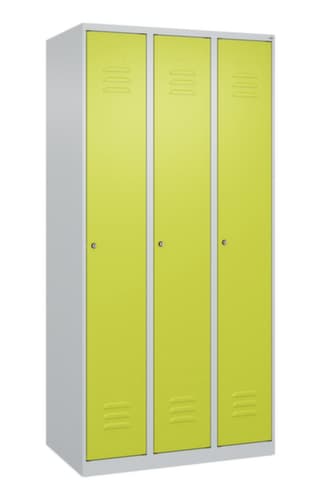 C+P Armoire vestiaire Classic Plus à 3 compartiments, largeur de compartiment 300 mm
