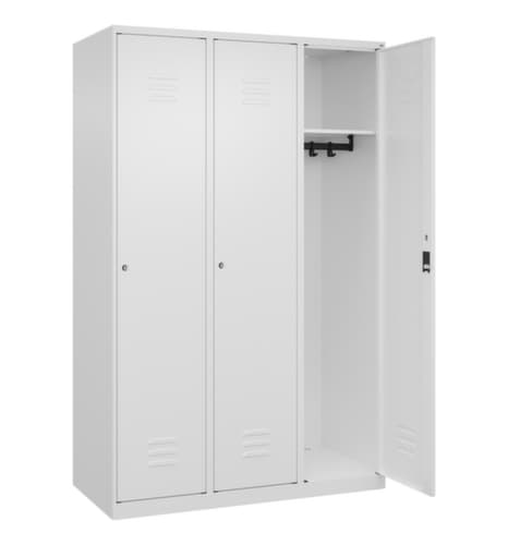 C+P Armoire vestiaire Classic Plus à 3 compartiments, largeur de compartiment 400 mm