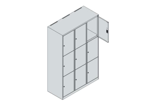 C+P armoire multicases Classic Plus, 9 compartiments