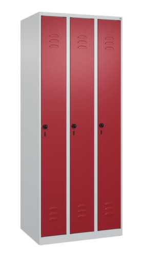 C+P Armoire vestiaire Classic Plus à 3 compartiments, largeur de compartiment 250 mm