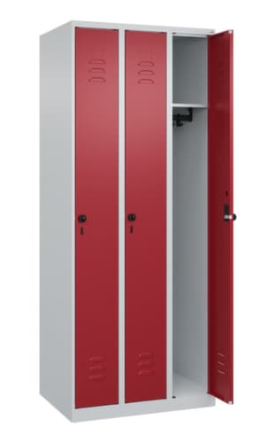 C+P Armoire vestiaire Classic Plus à 3 compartiments, largeur de compartiment 250 mm