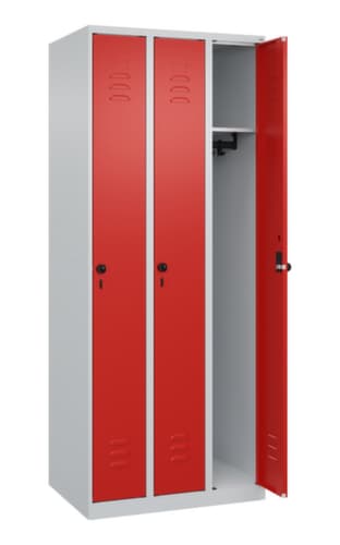 C+P Armoire vestiaire Classic Plus à 3 compartiments, largeur de compartiment 250 mm