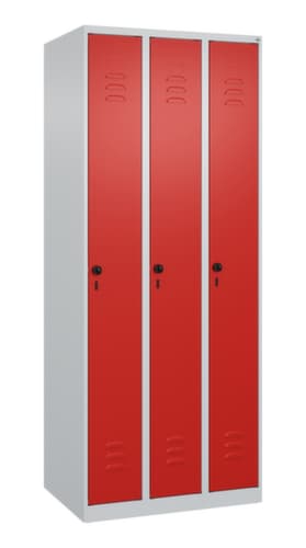 C+P Armoire vestiaire Classic Plus à 3 compartiments, largeur de compartiment 250 mm